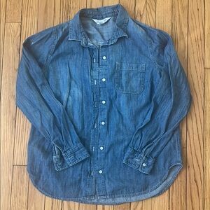 Old Navy Medium Women Blue Denim Shirt